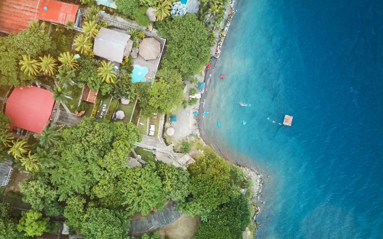 plage vue du ciel - Nicaragua
