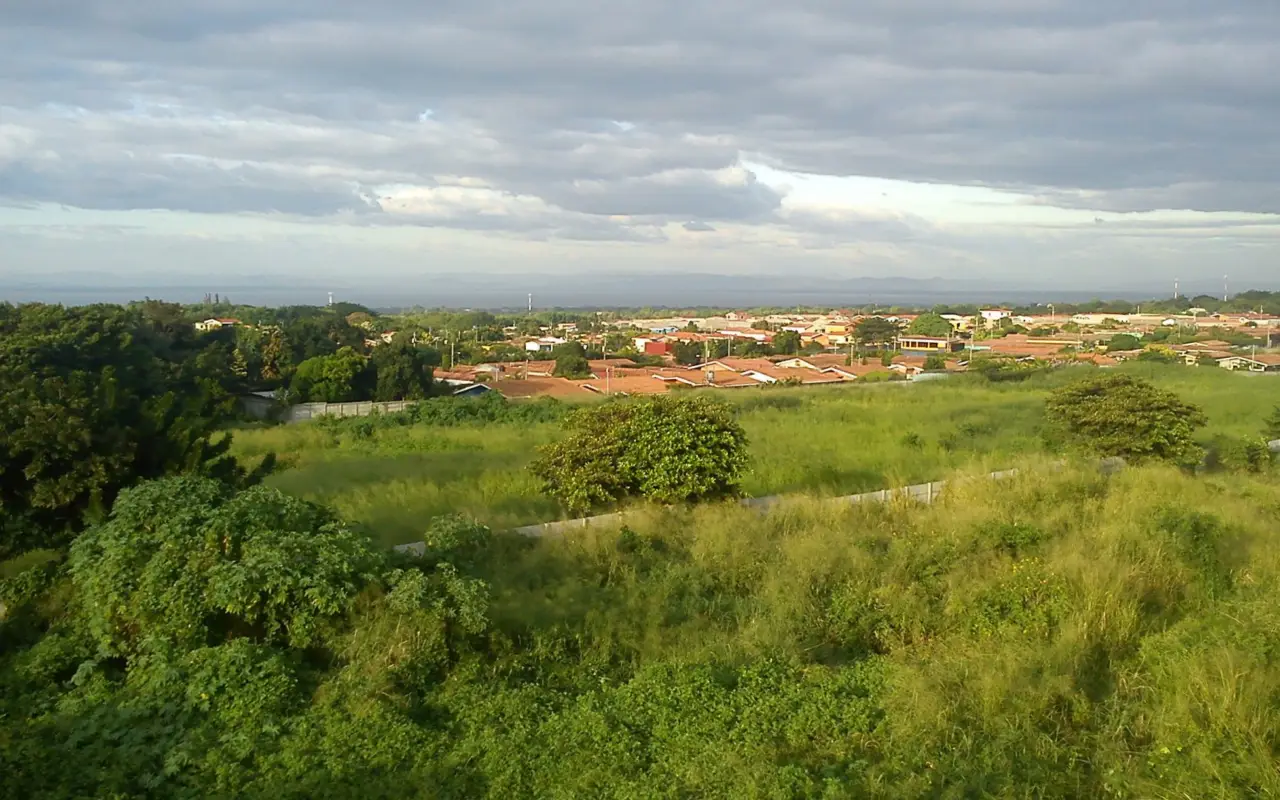 Vue sur des maisons à Managua, Nicaragua