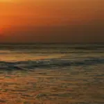 surf au coucher de soleil, palges